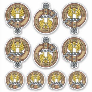 Clan Johnston Crest Sticker Set