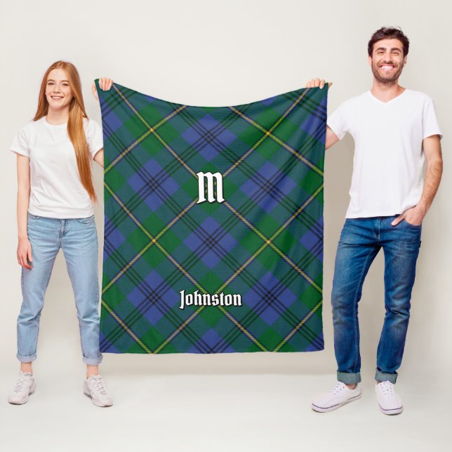 Clan Johnston Tartan Fleece Blanket (In Situ)