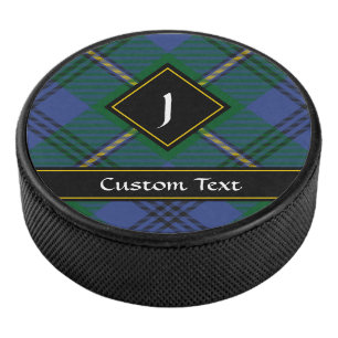 Clan Johnston Tartan Hockey Puck