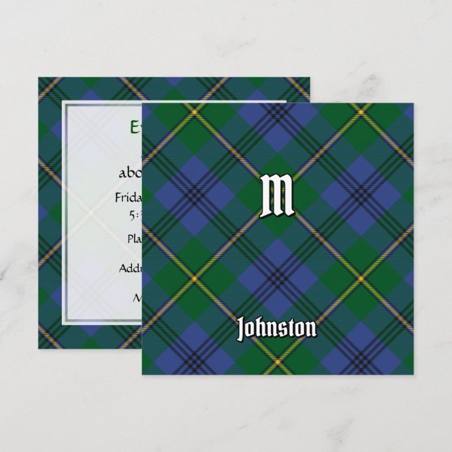 Clan Johnston Tartan Invitation (Front/Back)