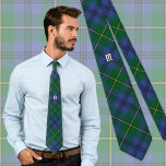 Clan Johnston Tartan Neck Tie<br><div class="desc">Clan Johnston traditional tartan sample swatch with modern colours. Custom monogram.</div>