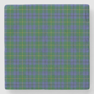 Clan Johnston Tartan Plaid Stone Coaster