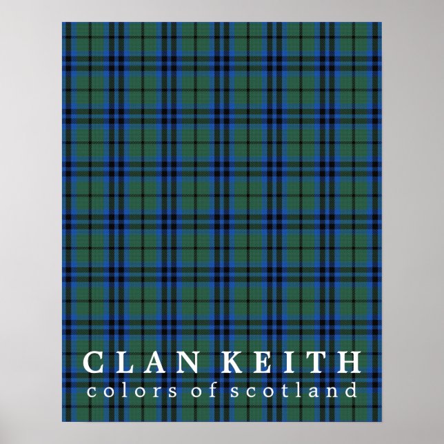 Clan Keith Colours of Scotland Tartan Poster (Front)