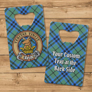 Clan Keith Crest over Tartan