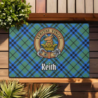 Clan Keith Crest over Tartan