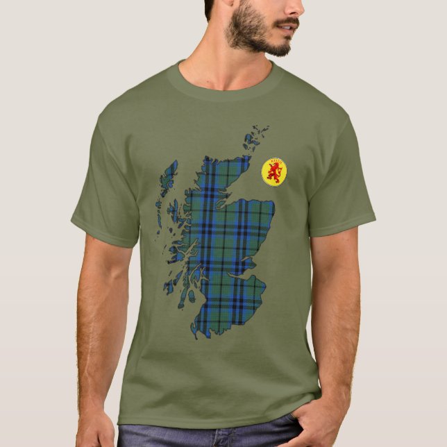 Clan Keith [EDIT] Tartan Map T-Shirt (Front)