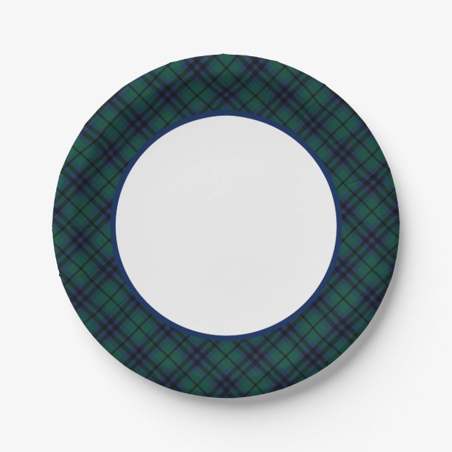 Clan Keith Modern Tartan Border Paper Plate (Front)