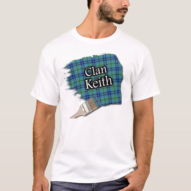 Clan Keith Scottish Tartan Paint Shirt (Front)