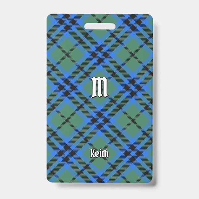 Clan Keith Tartan Badge ID Badge (Front)