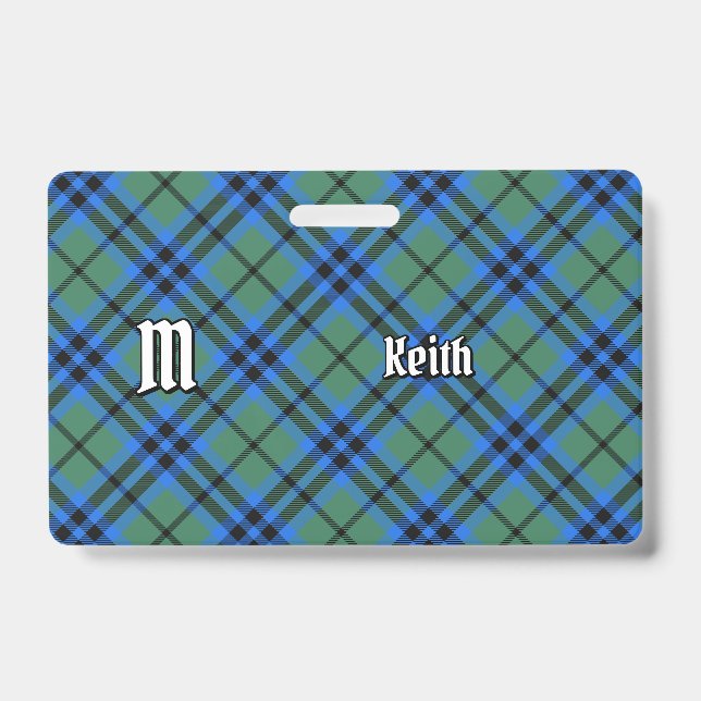 Clan Keith Tartan Badge ID Badge (Front)