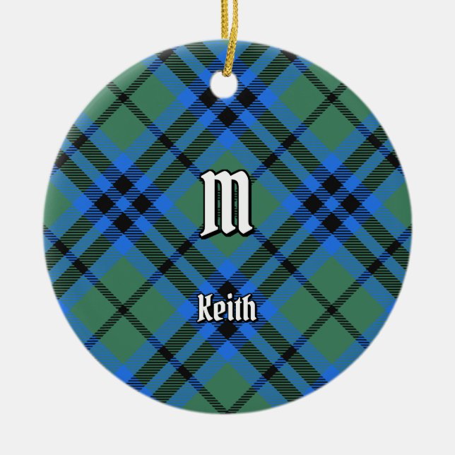 Clan Keith Tartan Ceramic Ornament (Front)