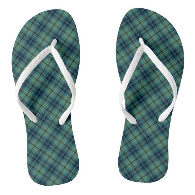 Clan Keith Tartan Green Plaid Jandals (Footbed)