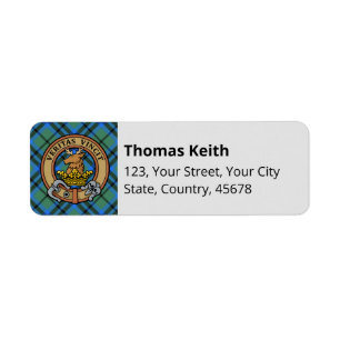 Clan Keith Tartan Label