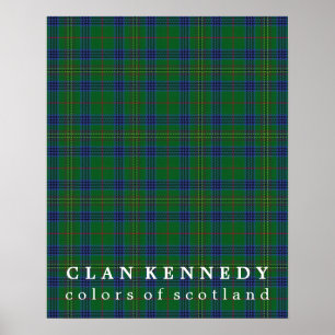 Clan Kennedy Colors of Scotland Tartan Poster