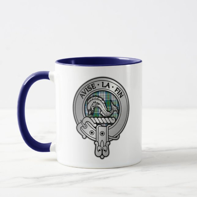 Clan Kennedy Crest & Dress Tartan Mug (Left)