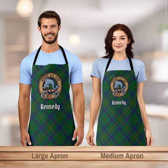 Clan Kennedy Crest over Tartan Apron (Creator Uploaded)