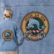 Clan Kennedy Crest over Tartan