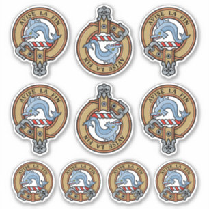 Clan Kennedy Crest Sticker Set