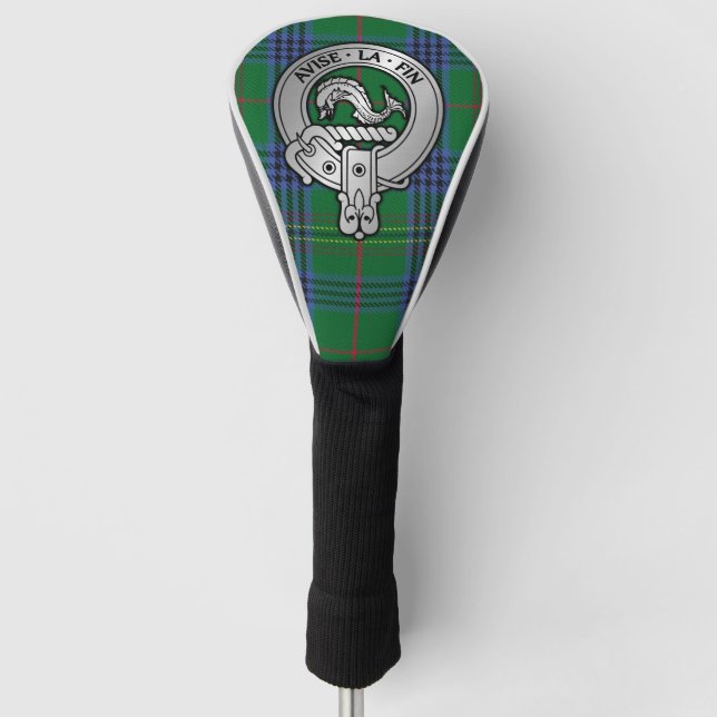 Clan Kennedy Crest & Tartan Golf Head Cover (Front)