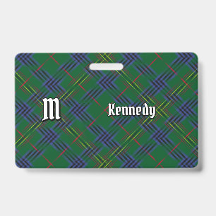 Clan Kennedy Tartan ID Badge