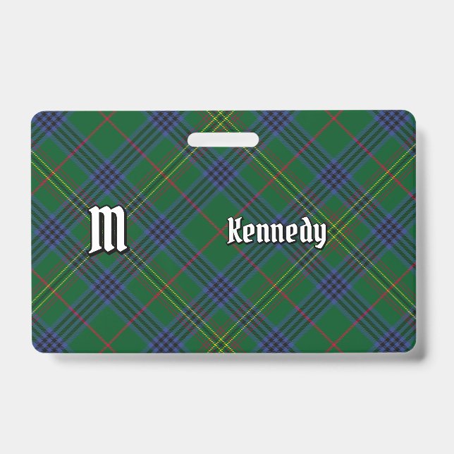 Clan Kennedy Tartan ID Badge (Front)