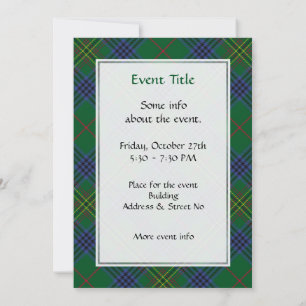 Clan Kennedy Tartan Invitation