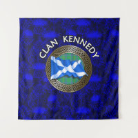 Clan Kennedy Tartan Knot & Flag