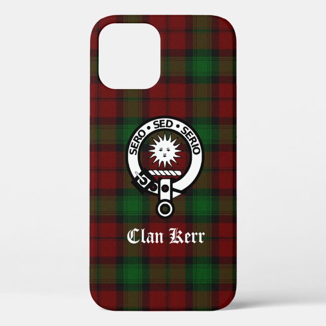 Clan Kerr Crest Badge Tartan Case-Mate iPhone Case (Back)
