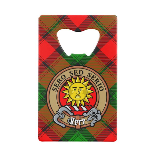 Clan Kerr Crest over Tartan (Front)