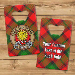 Clan Kerr Crest over Tartan