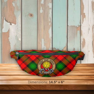 Clan Kerr Crest over Tartan Bum Bags