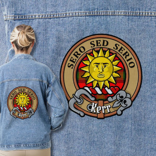 Clan Kerr Crest over Tartan Denim Jacket