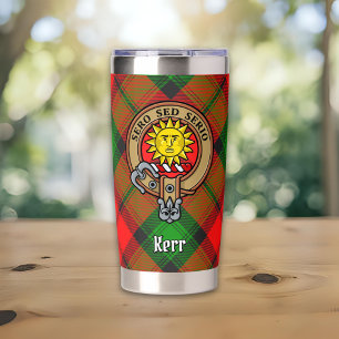 Clan Kerr Crest over Tartan Insulated Tumbler