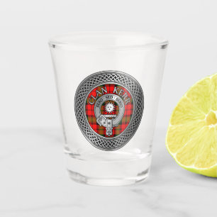 Clan Kerr Crest & Tartan Knot Shot Glass