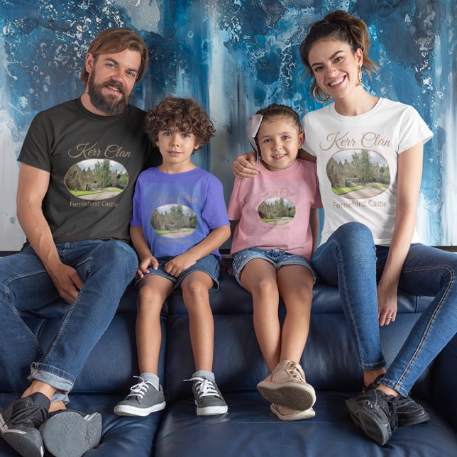 Clan Kerr  Scotland Castle Photo Family T-Shirt (Creator Uploaded)