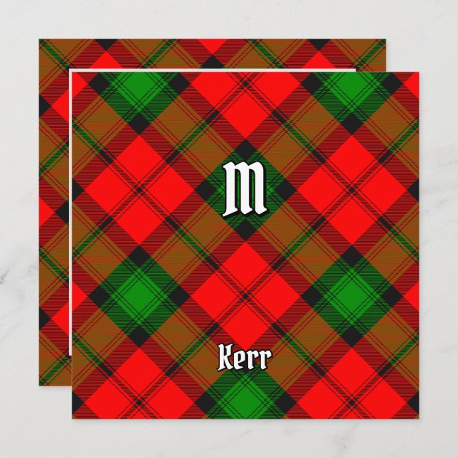 Clan Kerr Tartan Invitation (Front/Back)