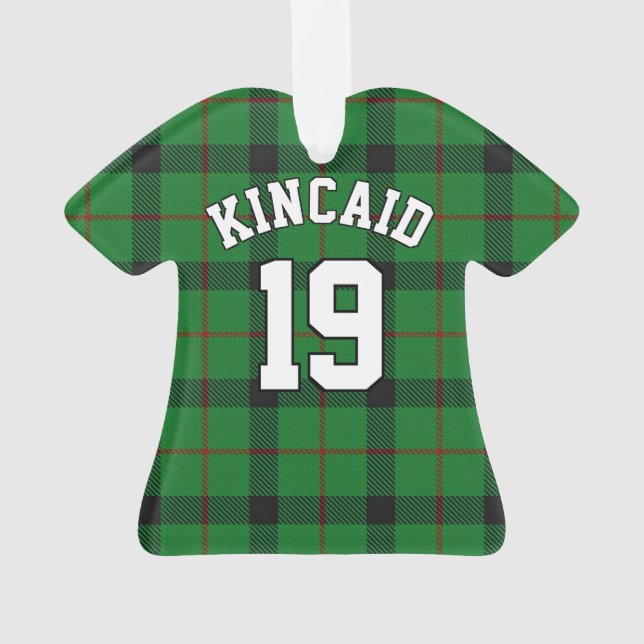 Clan Kincaid Tartan Christmas Jersey Ornament (Back)