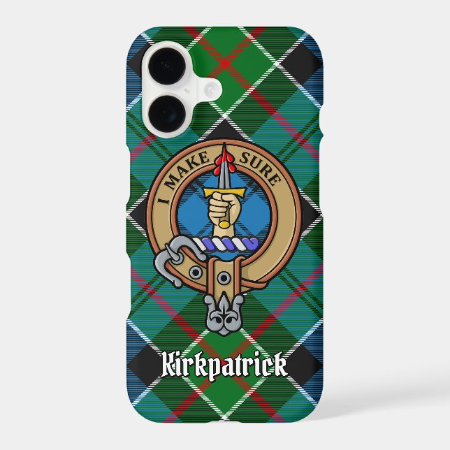 Clan Kirkpatrick Crest over Tartan (Back)