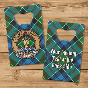 Clan Kirkpatrick Crest over Tartan