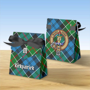 Clan Kirkpatrick Crest over Tartan Favour Box