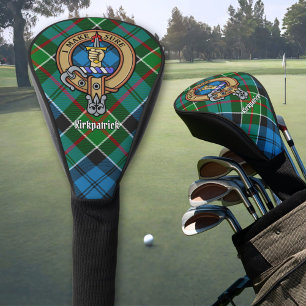 Clan Kirkpatrick Crest over Tartan Golf Head Cover