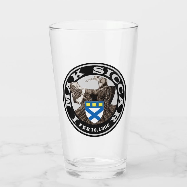 Clan Kirkpatrick "I MAK SICCAR" Glass Tumbler (Back)