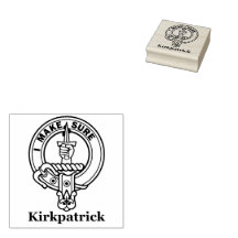 Clan Kirkpatrick "I MAKE SURE" Crest Rubber Stamp
