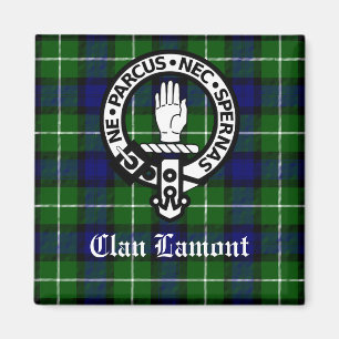 Clan Lamont Crest Badge & Tartan Magnet