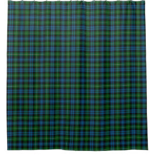 Clan Lamont Green Blue Tartan Shower Curtain