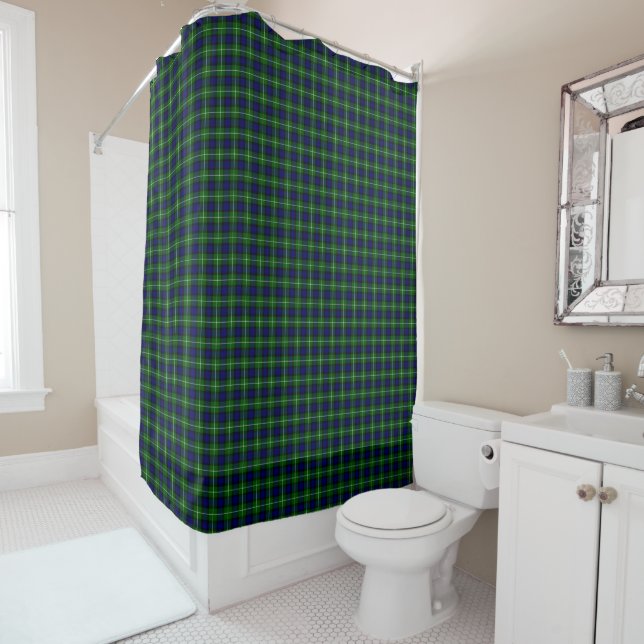 Clan Lamont Tartan Shower Curtain (In Situ)