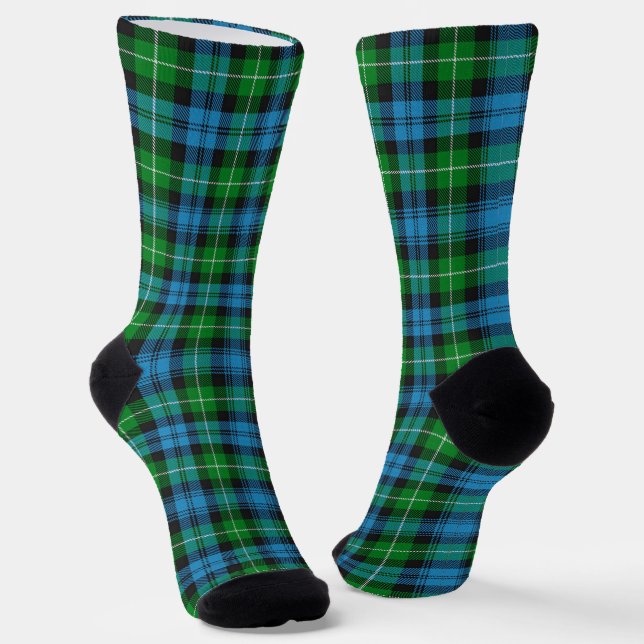 Clan Lamont Tartan  Socks (Angled)