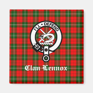 Clan Lennox Crest Badge & Tartan Magnet