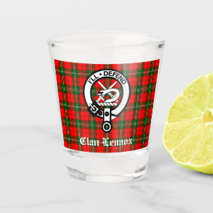 Clan Lennox Crest Badge & Tartan   Shot Glass