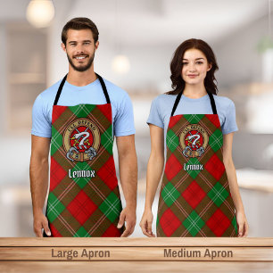 Clan Lennox Crest over Tartan Apron